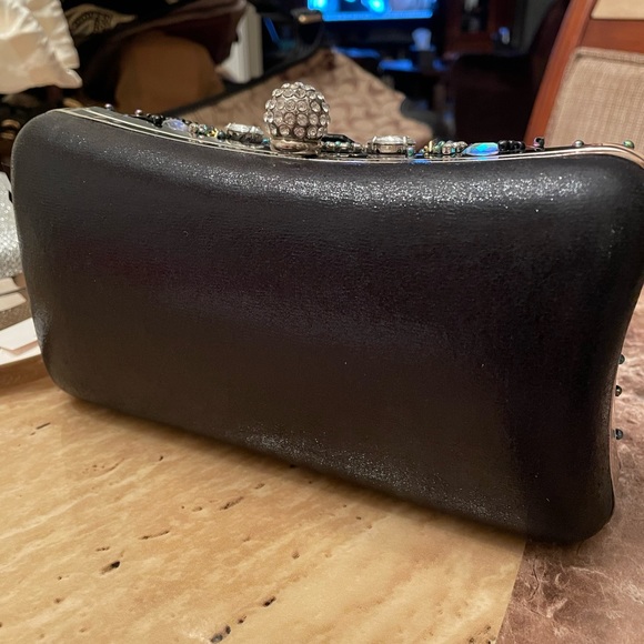 Joan Vass Beautiful Crystal stone encrusted Clutch - Picture 3 of 12